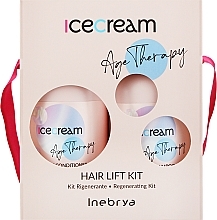 Zestaw - Inebrya Ice Cream Age Therapy Hair Lift Kit Set (shamp/300ml + cond/300ml) — Zdjęcie N1