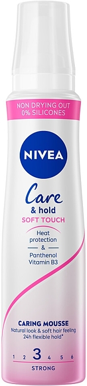 Odżywczy mus do pielęgnacji i utrwalania włosów - NIVEA Pflege & Halt Soft Touch — Zdjęcie N1