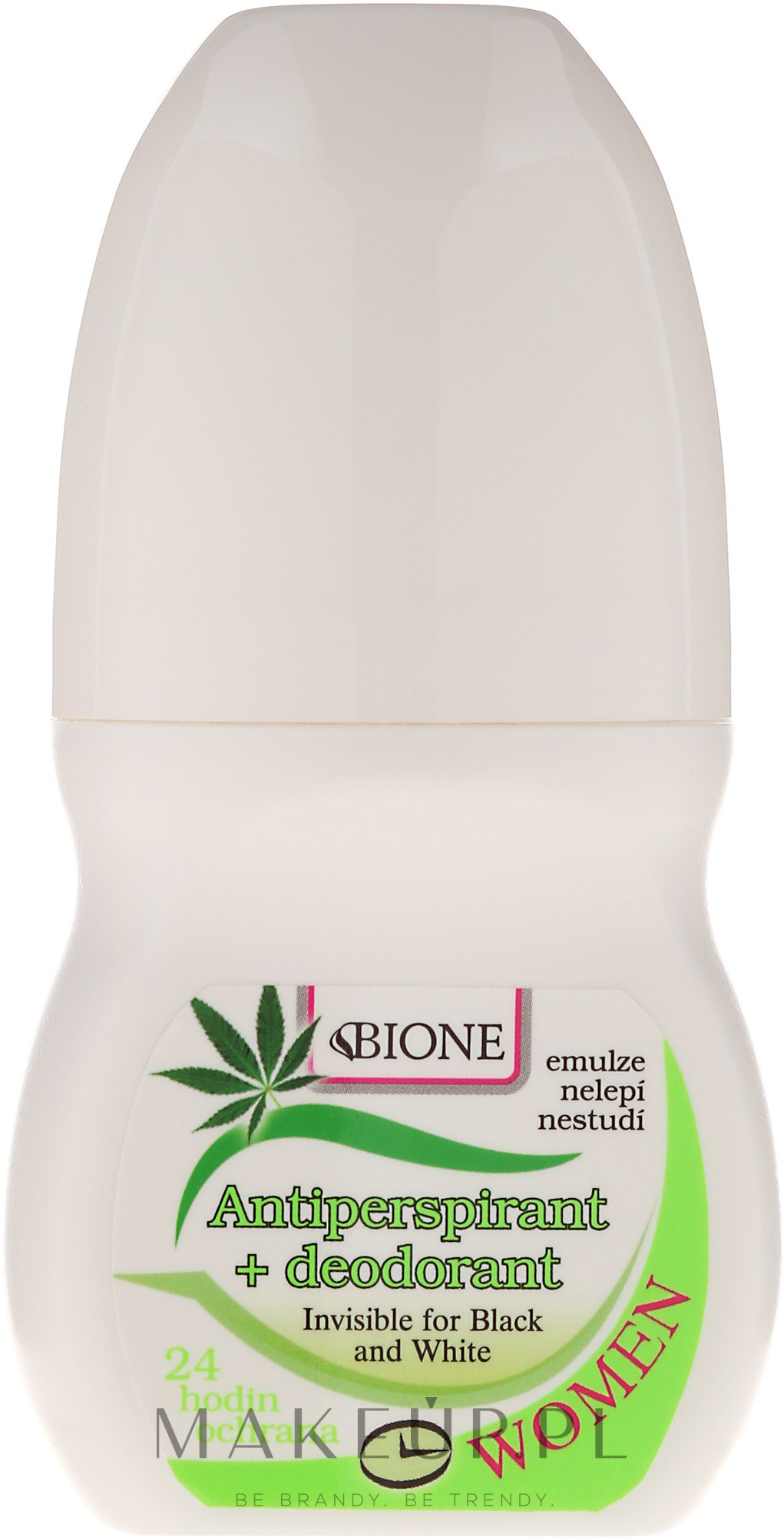 Antyperspirant-dezodorant w kulce - Bione Cosmetics Antiperspirant + Deodorant Green — Zdjęcie 80 ml