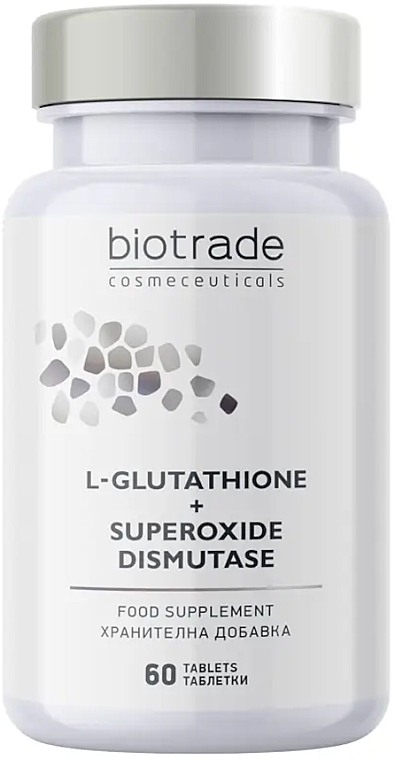 Suplement diety Kompleks antyoksydacyjny - Biotrade Intensive L-Glutathione + Superoxide Dismutase Food Supplement — Zdjęcie N1