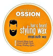 Wosk do włosów i brody - Morfose Ossion Cream Matte Styling Wax For Hair & Beard — Zdjęcie N2
