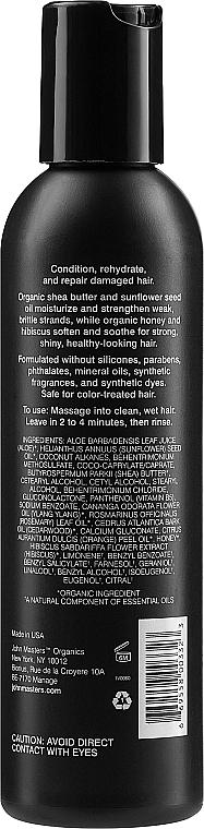 Odżywka do włosów uszkodzonych, Miód i hibiskus - John Masters Organics Honey & Hibiscus Conditioner — Zdjęcie N2