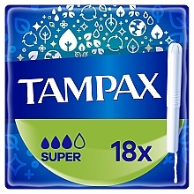 Tampony z aplikatorem, 18 szt. - Tampax Compak Super — Zdjęcie N1