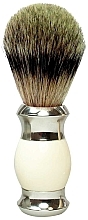 Kup Pędzel do golenia z włosia borsuka, polimerowa rączka, beż ze srebrem - Golddachs Shaving Brush Finest Badger Polymer Handle Beige Silver