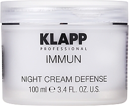 Pielęgnacyjny krem do twarzy na noc - Klapp Immun Night Cream Defense — Zdjęcie N3
