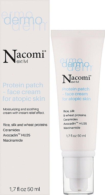 Krem do twarzy - Nacomi Protein Patch Face Cream Atopic Skin — Zdjęcie N2