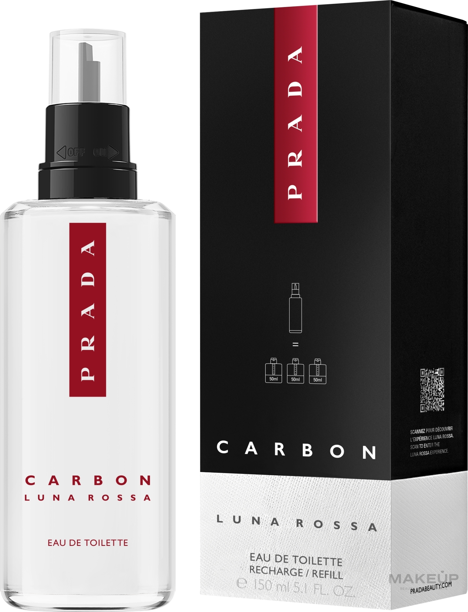 Prada Luna Rossa Carbon - Woda toaletowa (wymienna jednostka) — Zdjęcie 150 ml