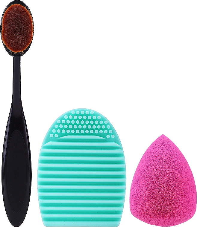 Zestaw do makijażu - Lila Rossa Set (makeup brush/1pc + sponge/1pc + brush cleaner/1pc) — фото N2
