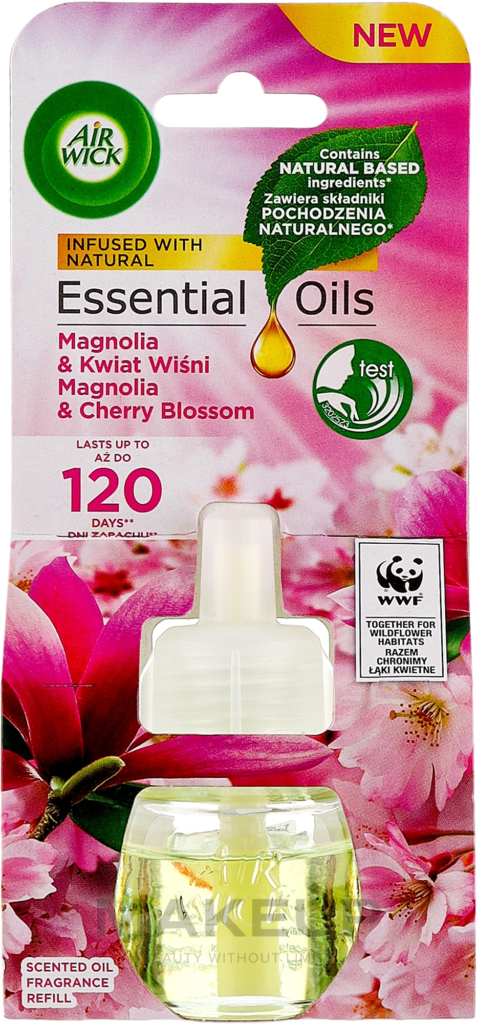 Wymienny wkład do odświeżacza powietrza Magnolia i kwiat wiśni - Air Wick Essential Oils Electric Magnolia And Cherry Blossom — Zdjęcie 19 ml