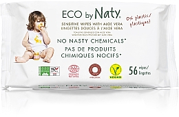 Kup Ekologiczne nawilżane chusteczki z aloesem, 56 szt. - Naty Sensitive Wipes