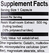 Suplement diety z grzybami Reishi, 500 mg, 90 szt. - Swanson Reishi Mushroom Extract — Zdjęcie N3