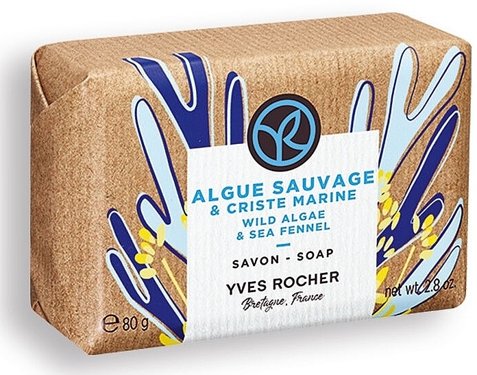 Mydło w kostce z dzikimi algami i koprem morskim - Yves Rocher Wild Algae & Sea Fennel Soap — Zdjęcie N1