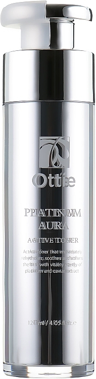 Platynowy tonik przeciwstarzeniowy do twarzy - Ottie Platinum Aura Active Toner — Zdjęcie N2