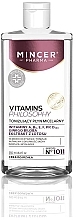 Kup PRZECENA! Tonizujący płyn micelarny do cery dojrzałej - Mincer Pharma Vitamins Philosophy N₀°1011 *