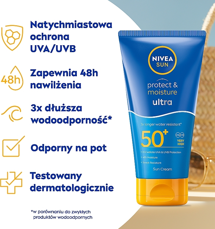 Nawilżający balsam do opalania Ultra SPF 50+ - NIVEA SUN Protect & Moisture — Zdjęcie N3