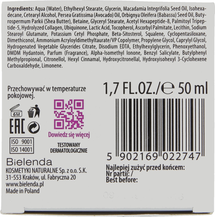 Nawilżający krem-koncentrat przeciwzmarszczkowy 40+ - Bielenda Neuro Collagen — Zdjęcie N3