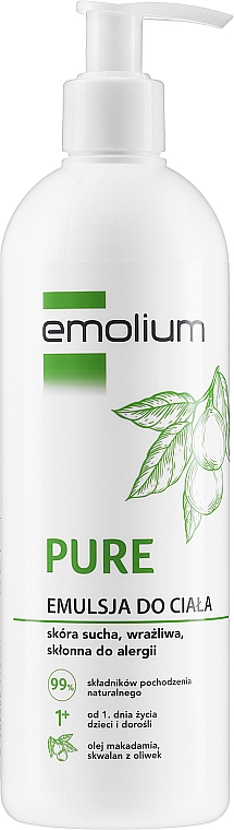 Emulsja nawilżająca do skóry suchej i wrażliwej - Emolium Pure Body Emulsion — Zdjęcie N3