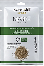 Maseczka z glinką z olejem konopnym - Dermokil Hemp Seed Oil Clay Mask (saszetka) — Zdjęcie N1