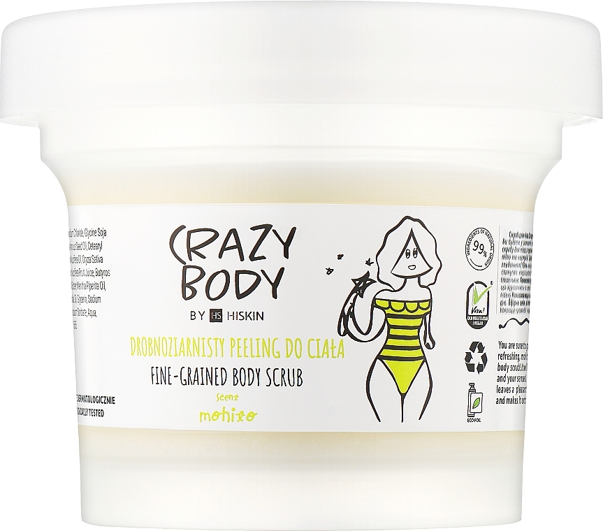 Drobnoziarnisty peeling do ciała Mojito - HiSkin Crazy Body Fine Grained Body Scrub Mohito — Zdjęcie N1