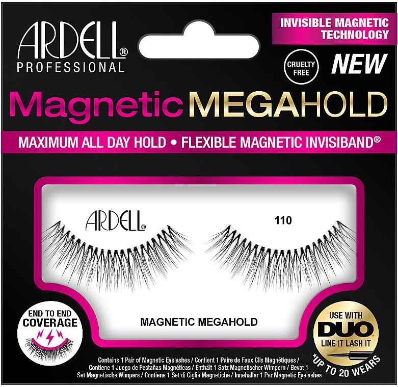 Magnetyczne sztuczne rzęsy - Ardell Magnetic Megahold Lash 110 — Zdjęcie N1