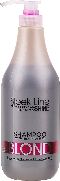 PRZECENA! Stapiz Sleek Line Blush Blond Shampoo - Szampon do włosów blond nadający różowy odcień * — Zdjęcie N3