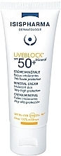 Mineralny filtr przeciwsłoneczny do twarzy - Isispharma Uveblock SPF50+ Mineral Cream — Zdjęcie N1