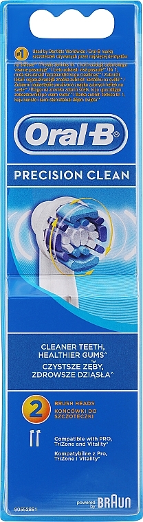 Wymienne nakładki do szczoteczki elektrycznej, 2 szt. - Oral-B Precision Clean Clean