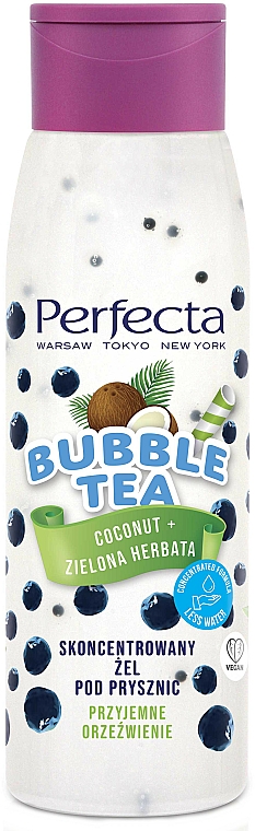 Żel pod prysznic Kokos i zielona herbata - Perfecta Bubble Tea
