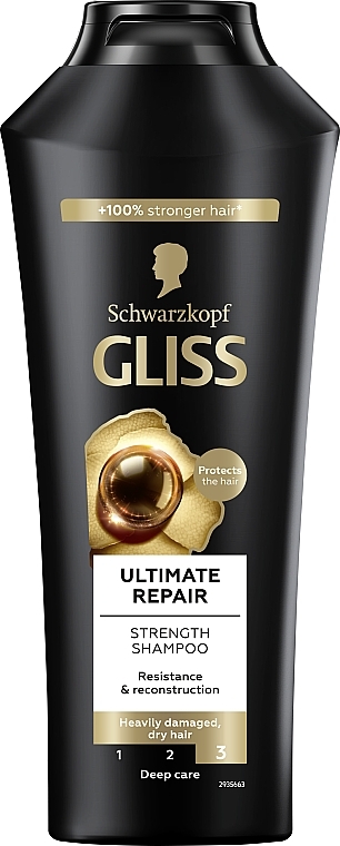 Szampon do bardzo zniszczonych i suchych włosów - Gliss Kur Ultimate Repair Shampoo