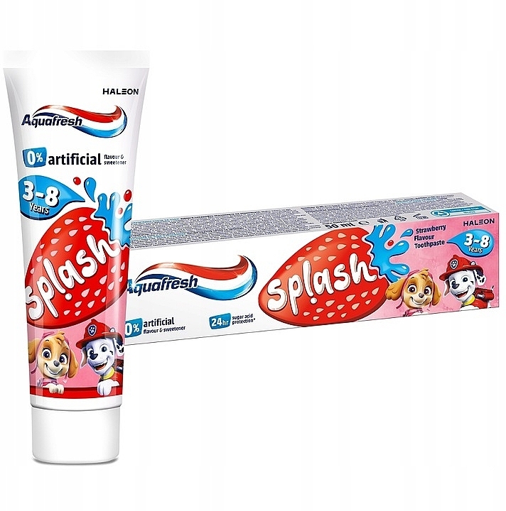 Truskawkowa pasta do zębów dla dzieci w wieku 3-8 lat - Aquafresh Splash Toothpaste Strawberry — Zdjęcie N2