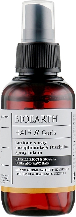 Spray do stylizacji falowanych włosów - Bioearth Hair Hair-Taming Spray-Lotion