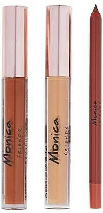 Zestaw - Makeup Revolution X Friends Monica Lip Kit (lip/pen/1g + lip/gloss/2x3ml) — Zdjęcie N2