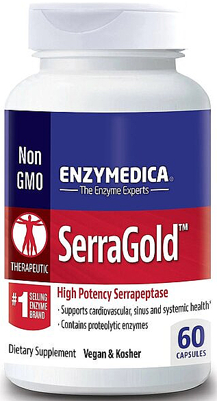 Suplement diety Serrapeptaza na serce - Enzymedica SerraGold — Zdjęcie N1