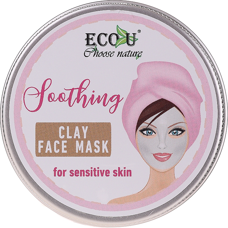 Łagodząca glinkowa maska do twarzy do skóry wrażliwej - Eco U Soothing Clay Face Mask For Sensative Skin — Zdjęcie N1