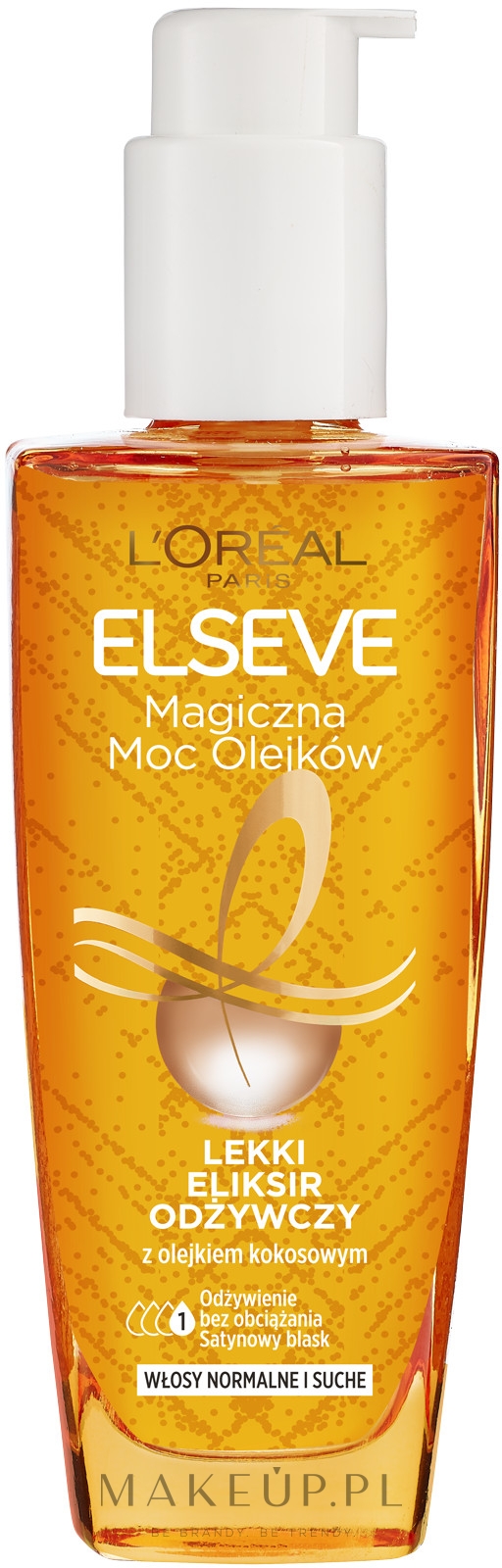 Lekki eliksir odżywczy z olejkiem kokosowym do włosów normalnych lub suchych Magiczna Moc Olejków - L'Oréal Paris Elseve Magical Power of Oils — Zdjęcie 100 ml
