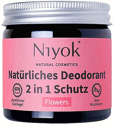 Naturalny dezodorant w kremie Kwiaty - Niyok Natural Cosmetics — Zdjęcie N1