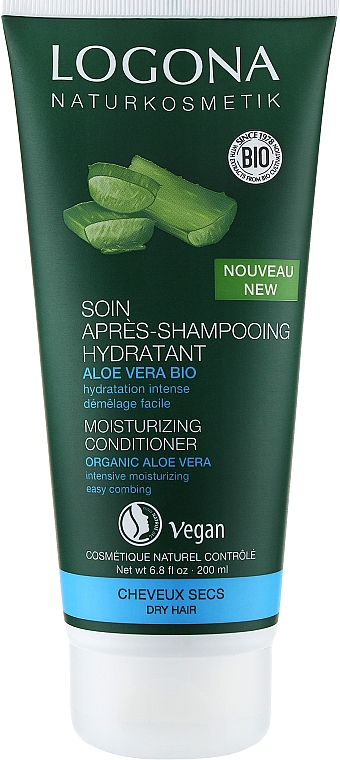 Bioodżywka do włosów suchych z aloesem Nawilżenie i ochrona - Logona Bio-Aloe Vera Conditioner