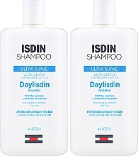 Zestaw - Isdin Daylisdin Ultra Gentle Shampoo (shmp/2x400ml) — Zdjęcie N1