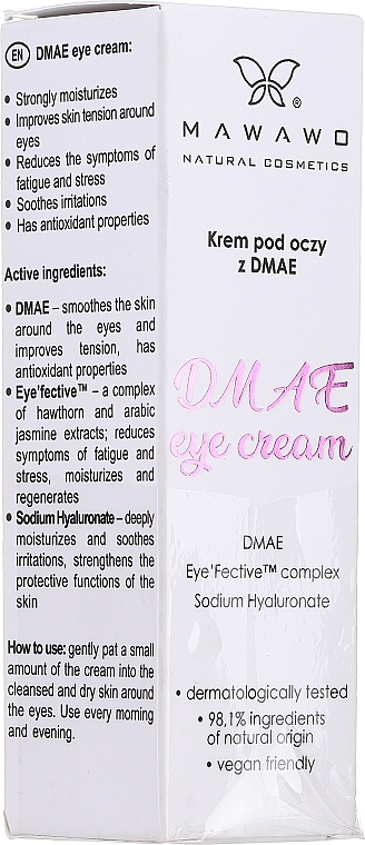 PRZECENA! Krem do skóry wokół oczu - Mawawo DMAE Eye Cream * — Zdjęcie N2
