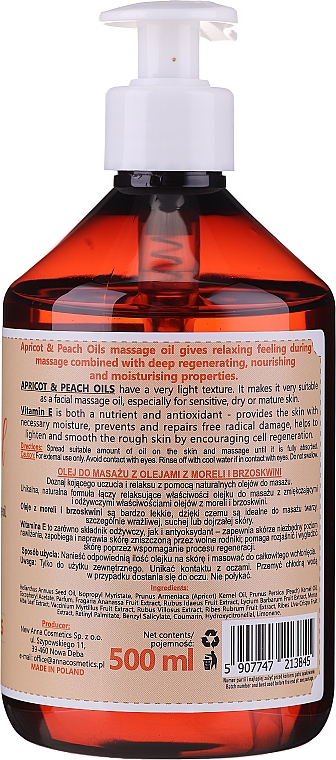 Olejek do masażu z olejem z moreli i brzoskwini - Eco U — Zdjęcie N2
