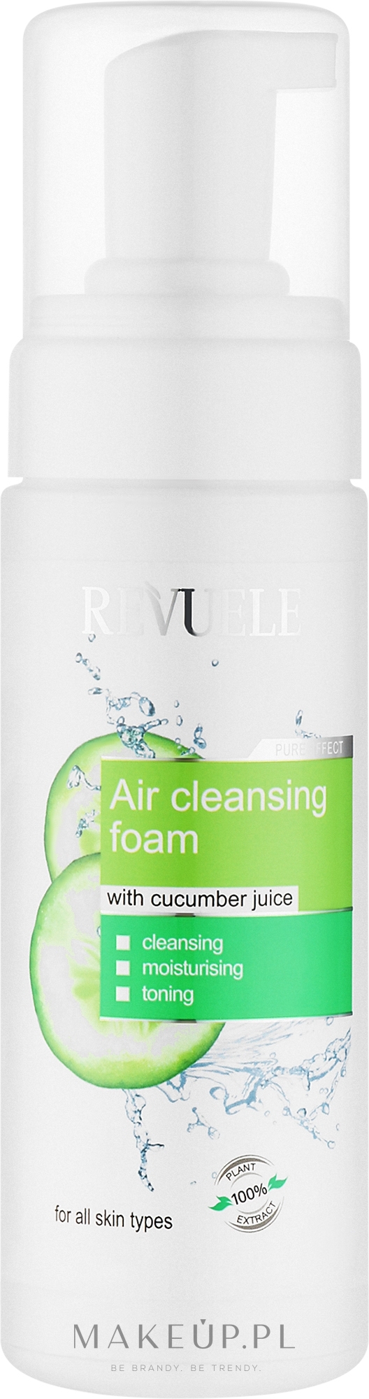 Pianka do mycia twarzy z ekstraktem z ogórka - Revuele Air Soft Cleansing Foam Cucumber Juice — Zdjęcie 150 ml