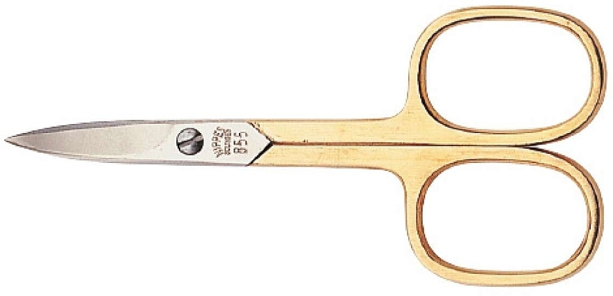 Zakrzywione cążki do paznokci, pozłacane, 9 cm - Nippes Solingen Manicure Scissors N855 — Zdjęcie N1