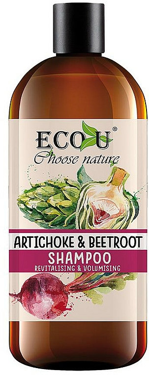 Rewitalizujący szampon zwiększający objętość włosów Karczoch i burak - Eco U Artichokes and Beets Shampoo