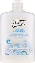 Kup Nawilżające mydło w płynie do rąk Len i mleczko ryżowe - Luksja Linen&Rice Milk Soap
