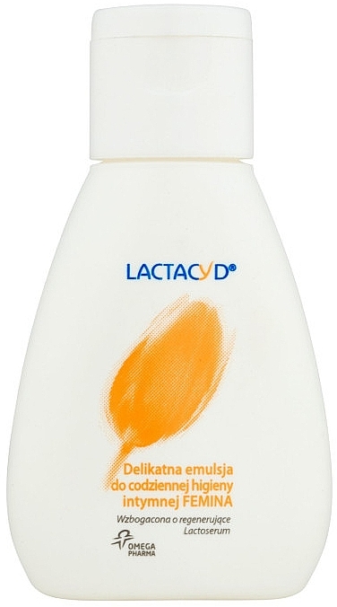 Delikatna emulsja do higieny intymnej (bez dozownika) - Lactacyd Femina — Zdjęcie N2