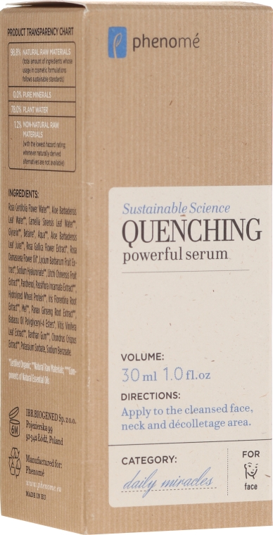 Głęboko nawilżające serum do twarzy - Phenome Quenching Powerful Serum — Zdjęcie N1