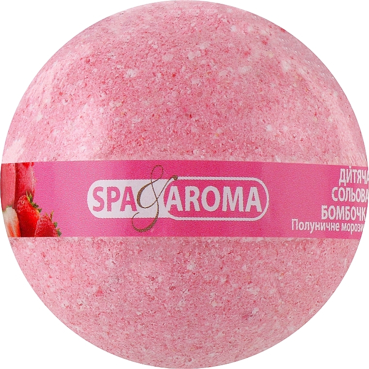 Kula do kąpieli dla dzieci Lody truskawkowe - Bioton Cosmetics Spa & Aroma Bath Bomb