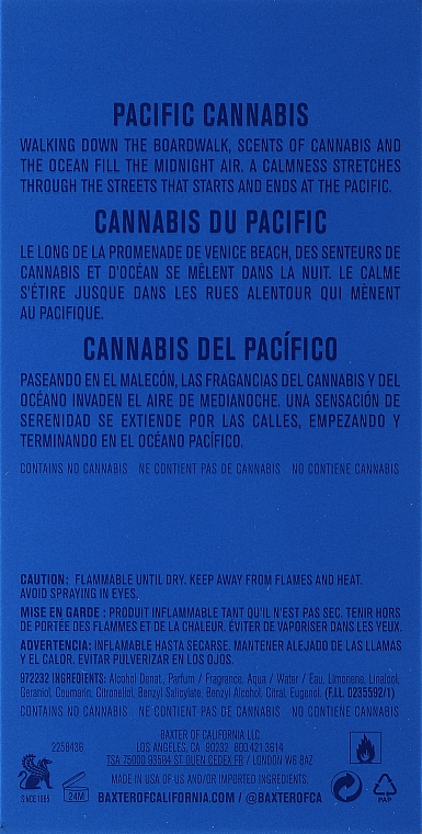 Baxter of California Pacific Cannabis - Woda perfumowana — Zdjęcie N3