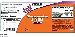 Glukozamina & MSM, 180 kapsułek - Now Foods Glucosamine & MSM  — Zdjęcie N2