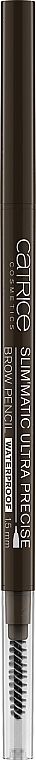 Wodoodporna kredka do brwi - Catrice Slim’Matic Ultra Precise Brow Pencil Waterproof — Zdjęcie N1